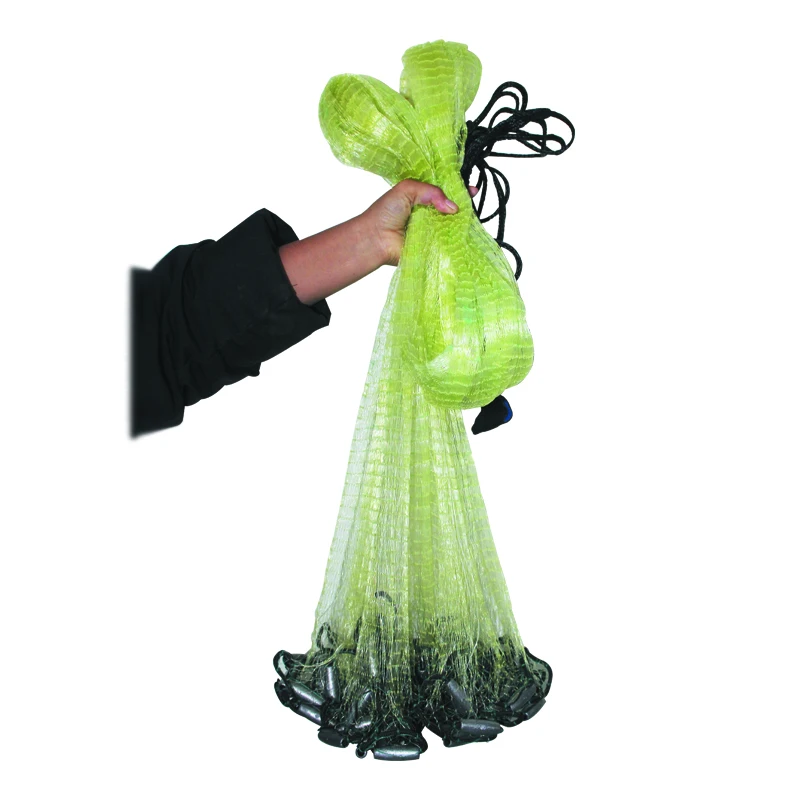 

Американская нейлоновая моноволоконная рыболовная сеть с нижним карманом, 10 футов, 1.5 фунта/фут, 3/8'' квадратная, двойной узел, для ручного заброса