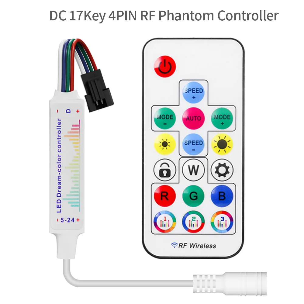 Imagem -03 - Kits de Fitas Led Inteligentes com Telecomando Musical Luz Rgb Endereçável Individualmente 5050 Ws2811 Ws2812b Ws2815 Ws2813 dc 5v 12v