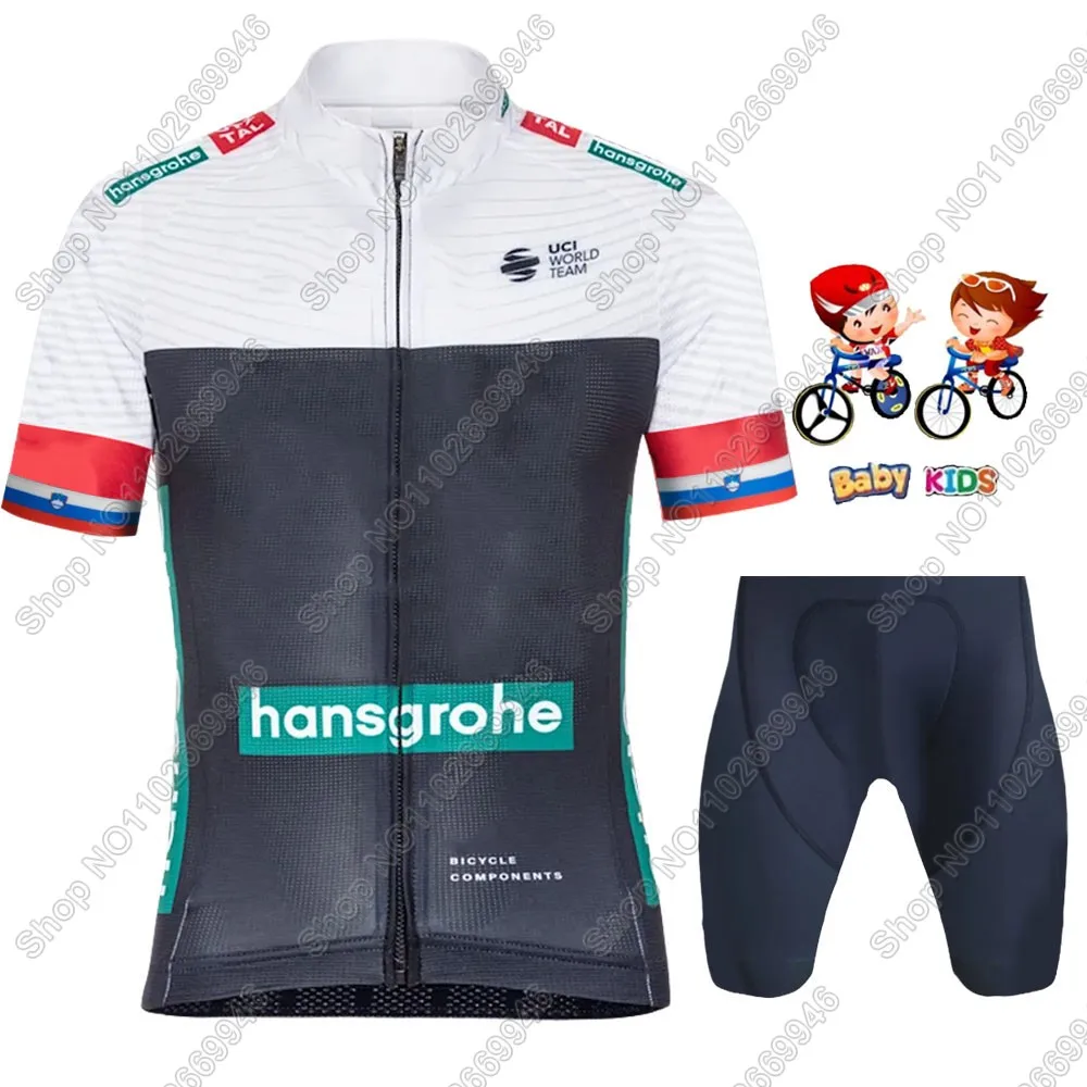 NONE Kinder Boraful Hansgrohe Team 2026 Radtrikot Set Jungen Mädchen Fahrradbekleidung Kinder Fahrradanzug MTB Ropa Maillot 6
