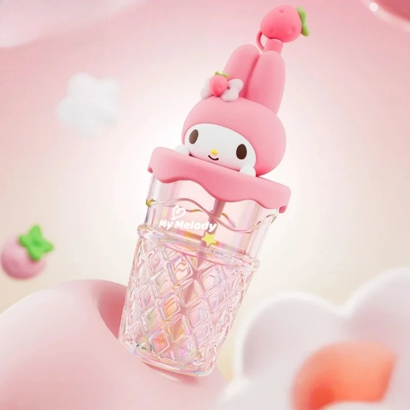 X&W Sanrio 500ml Kuromi&My Melody Glass Cup Cartoon Straw Cup Summer Outdoor Sports Cold Drink Cup Student Exquisite Gift