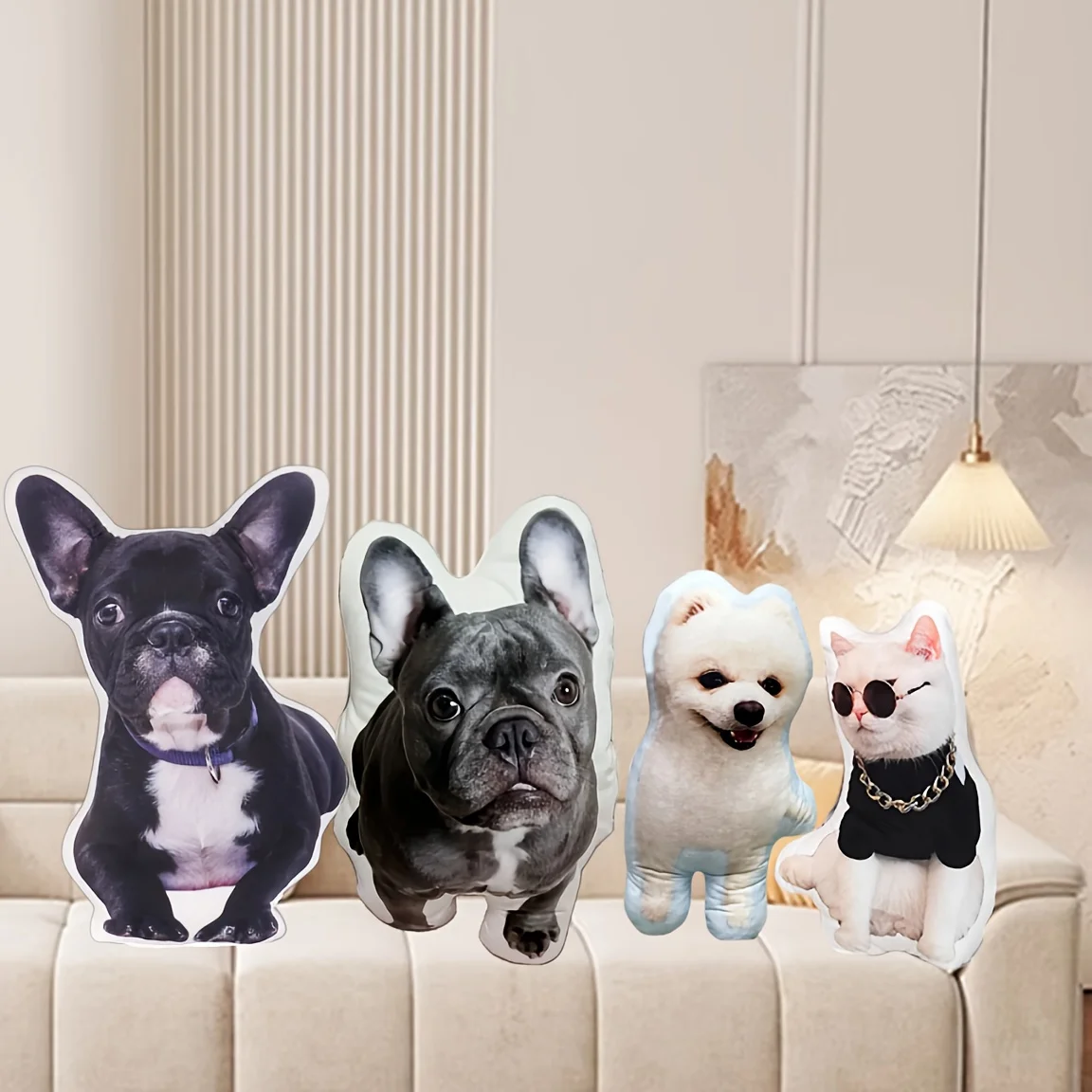 Personalisiertes Haustier-Fotokissen, individuelles Hundekissen – Detail 1