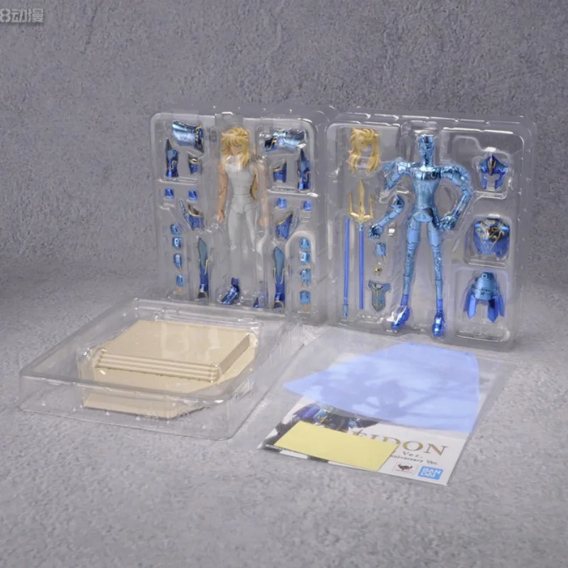 Bandai Original sacré tissu mythologie 15th anniversaire édition mer empereur Poseidon 15th anniversaire Ver Anime marionnette Figurines