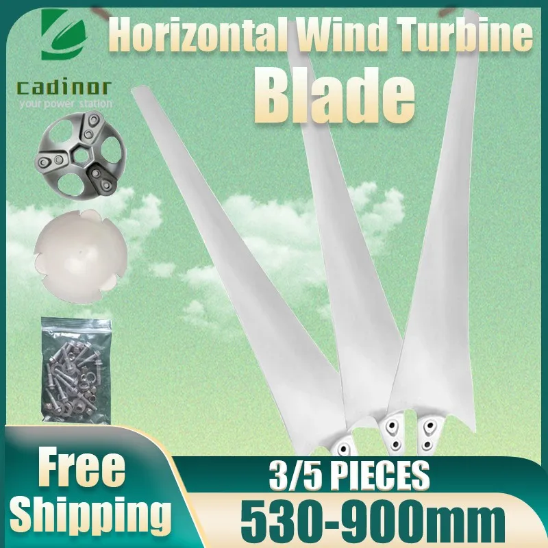 

Wind Turbine Blades with 70CM 80CM 90CM 100CM Length + Front Cover + Flange, Used for FN Serial 1000W-5000W Wind Power Generator