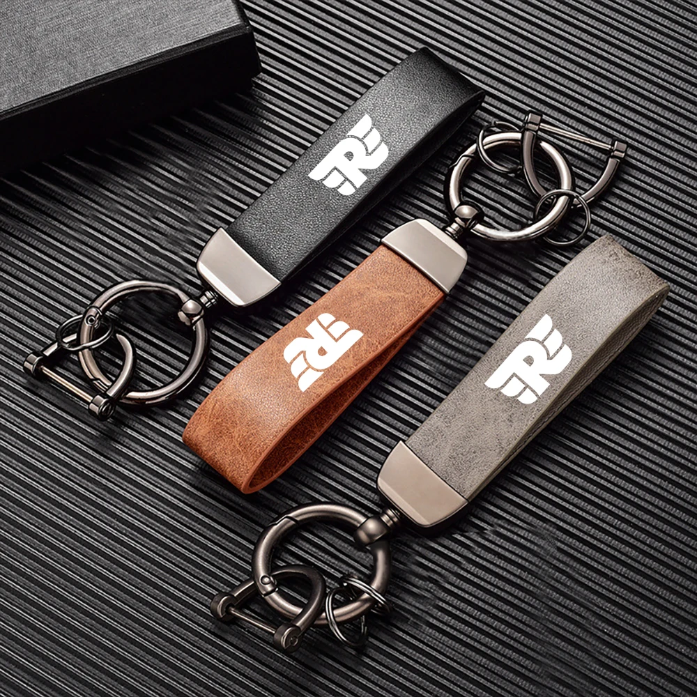 For Royal Enfield Bullet/Meteor/Classic 350 500 Interceptor 650 PU Leather Motorcycle Keychain Holder Keyring Accessories