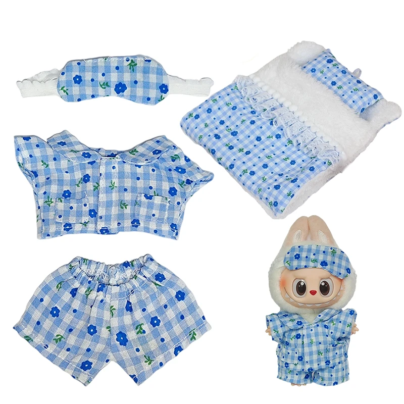 Labubu 17cm Doll's Clothes The Monsters Plush Doll Clothing Sleepwear, Sleeping bag for Labubu I II Idol Dolls Fans Gift