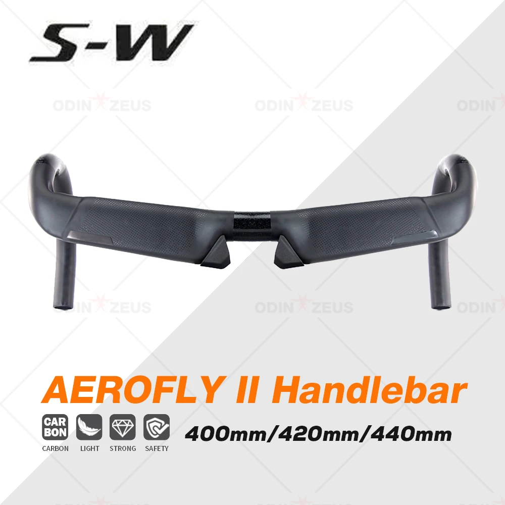 S-W Hot Selling New All Carbon Fiber Road Bicycle Handle Matte Drop Bar 31.8 * 400/420/440mm, 80/90/100/110mm