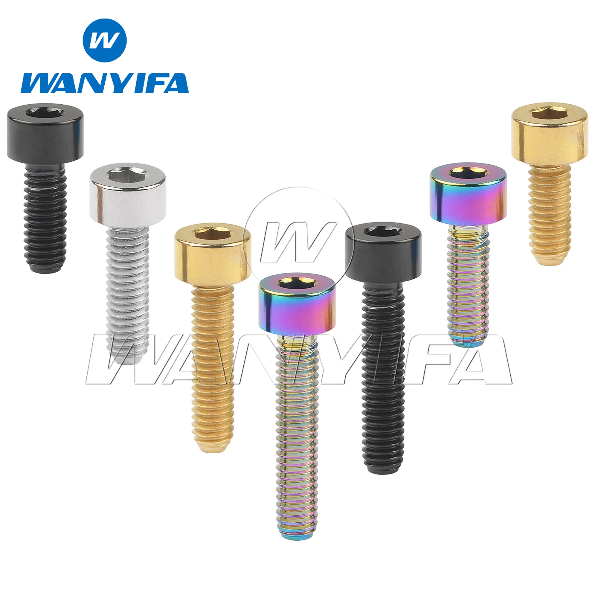 

Wanyifa Titanium Bolt M3 M4X6/8/10/12/15/18/20Mm Hexagon Head Cap Screw with Column Head for Model Aviation