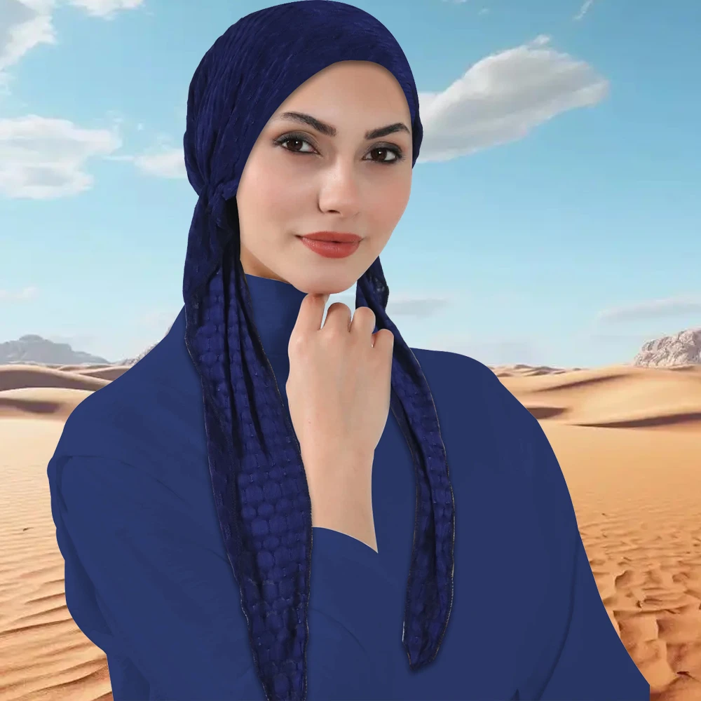 

Women Muslim Hijab Chemo Cap Turban Hair Loss Headscarf Pre-Tied Hat Bonnet Head Wrap Headwear Bandanas Headband Turbante Mujer