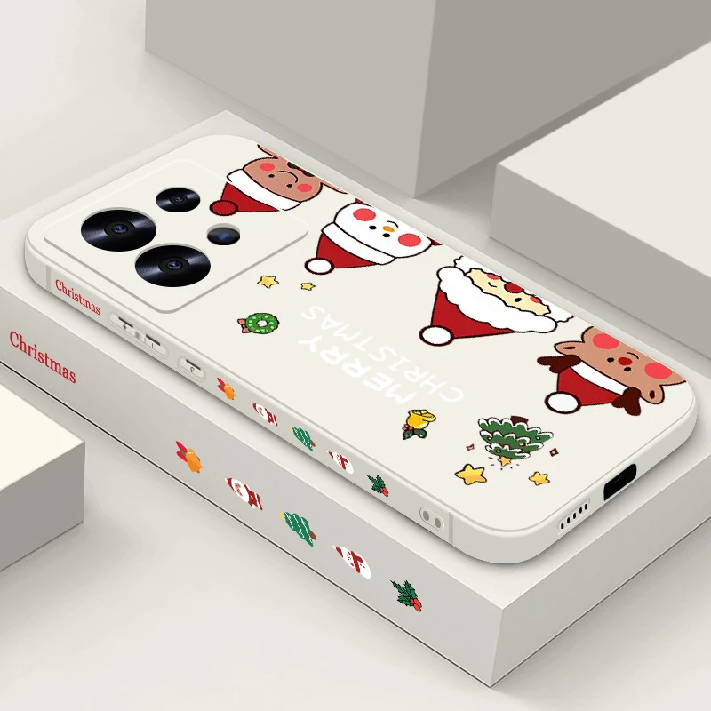 

Рождественский новогодний чехол из ТПУ для Xiaomi Redmi Note 14 13 12 Pro 5G 14 13 Pro Plus 13C 11 13 14 4G противоударный силиконовый чехол для телефона