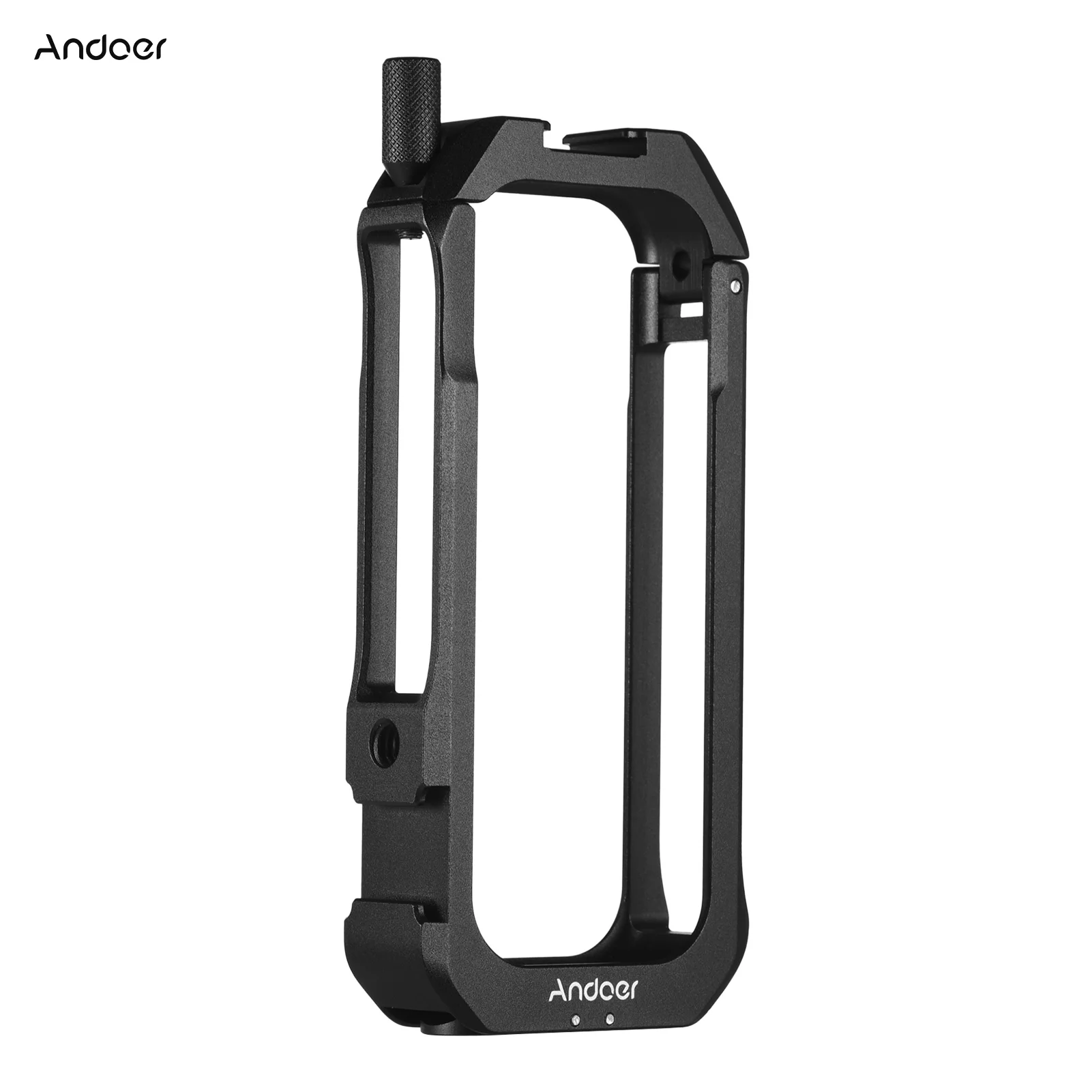 Andoer C-ONE X2/X3 Aluminum Alloy Protective Cage with Cold Shoe 1/4in Thread Magnetic Action Camera Mount for Insta360 ONE X2/X