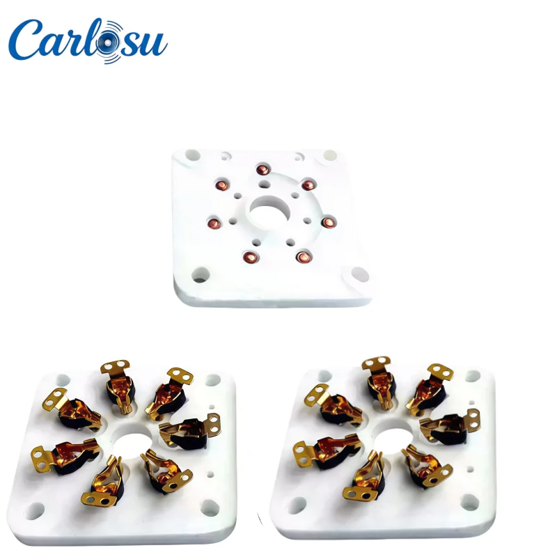 Panel Chassis Mount 7‑Pin Ceramic Vacuum Tube Socket for 6C33 FU29 829B, Vintage Tube Audio Amplifier DIY Parts 1PC