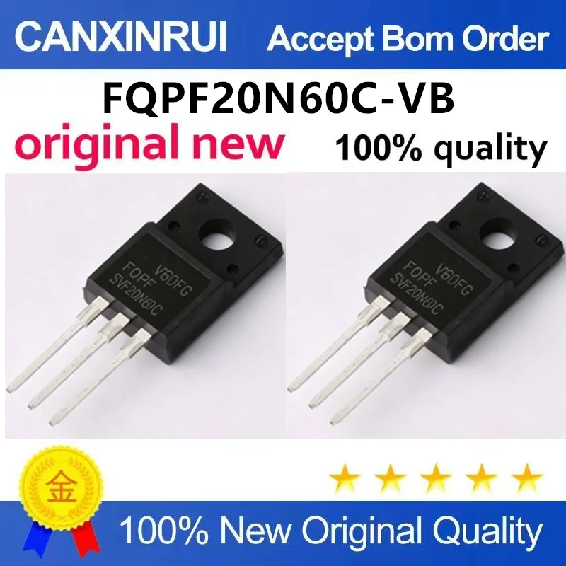 (5-100pieces)FQPF20N60C-VB TO220F Direct Insertion MOSFET N-channel Micro Bi Semiconductor Field Effect Transistor