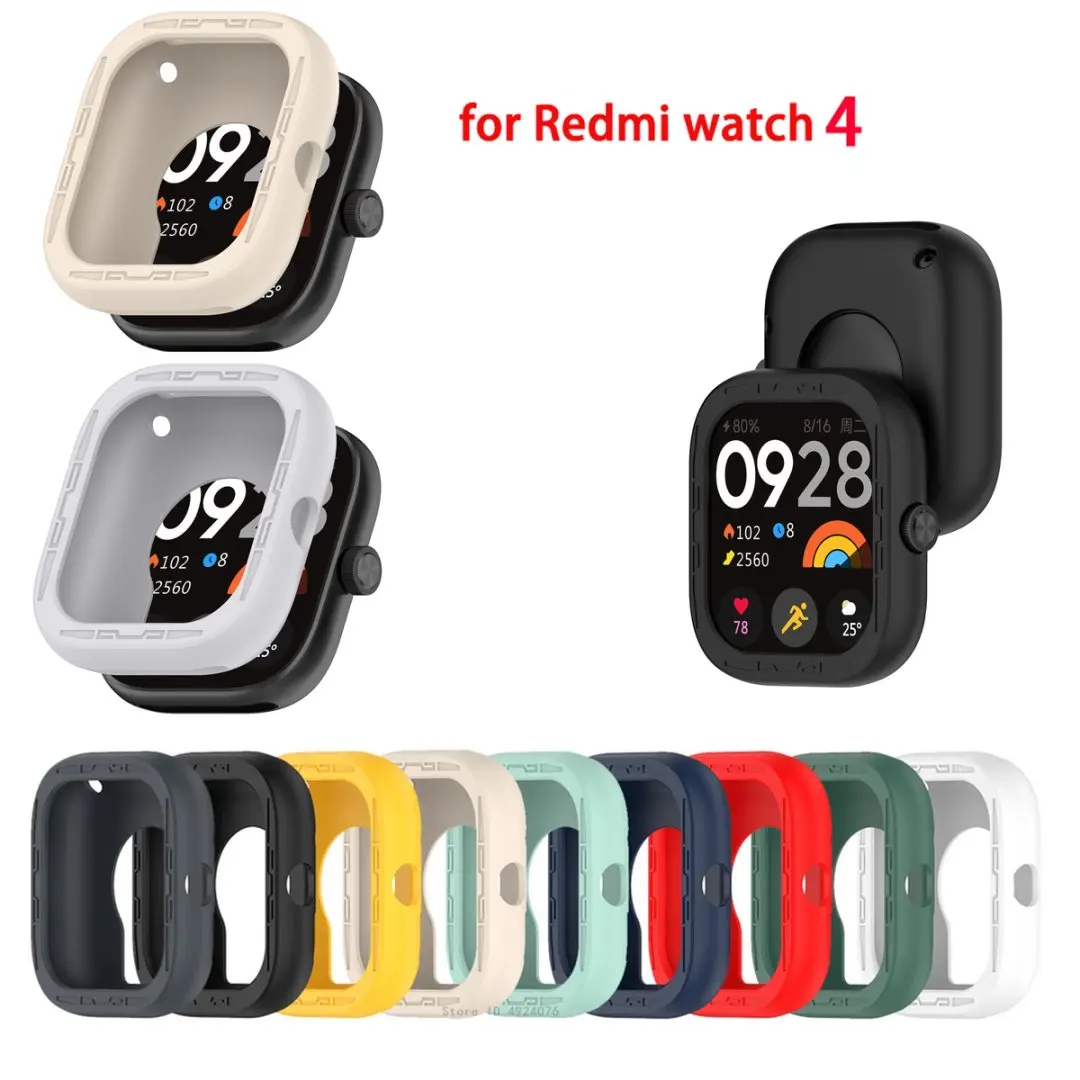 Мягкий силиконовый защитный чехол для Redmi watch 4, защитная рамка, бампер, защита от царапин, противоударный