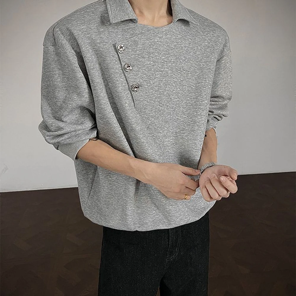 

Новая зимняя мужская толстовка с длинными рукавами и скошенным отверстием, американский ретро-модный модный уличный повседневный свободный нишевый мужской топ