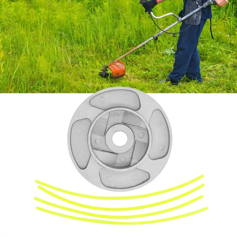 Hot Sale Universal Mower Aluminum Grass Trimmer Head Brush Cutter Head With 4 Nylon Lines For Brush Cutter Strimmer Replacement