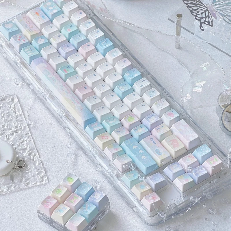 

Набор цветных кейкапов Dreamland: кастомные PBT сублимационные кейкапы Cherry Profile для механических клавиатур