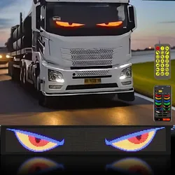90CM Moving images Devils eye LED Soft Screen 59CM 35CM for Car Windows Led Eyes DIY Colorful Eye Lamp for Car Window