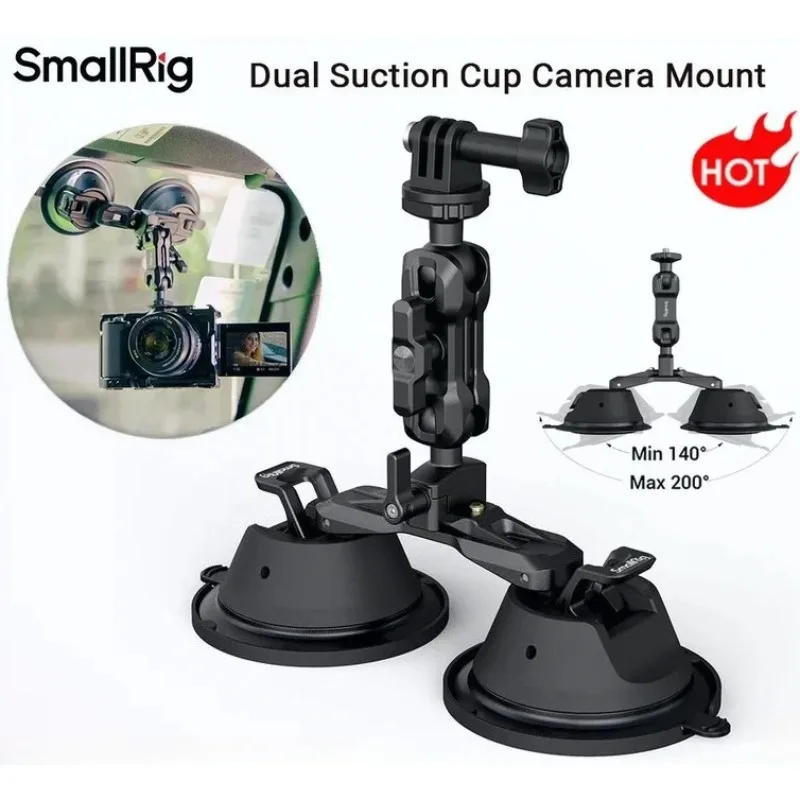 In-Car Shooting Base SmallRig 3566 Suction Support, Fits Sony DSLR, GoPro and Other Action Cameras for Car Windshield Installati
