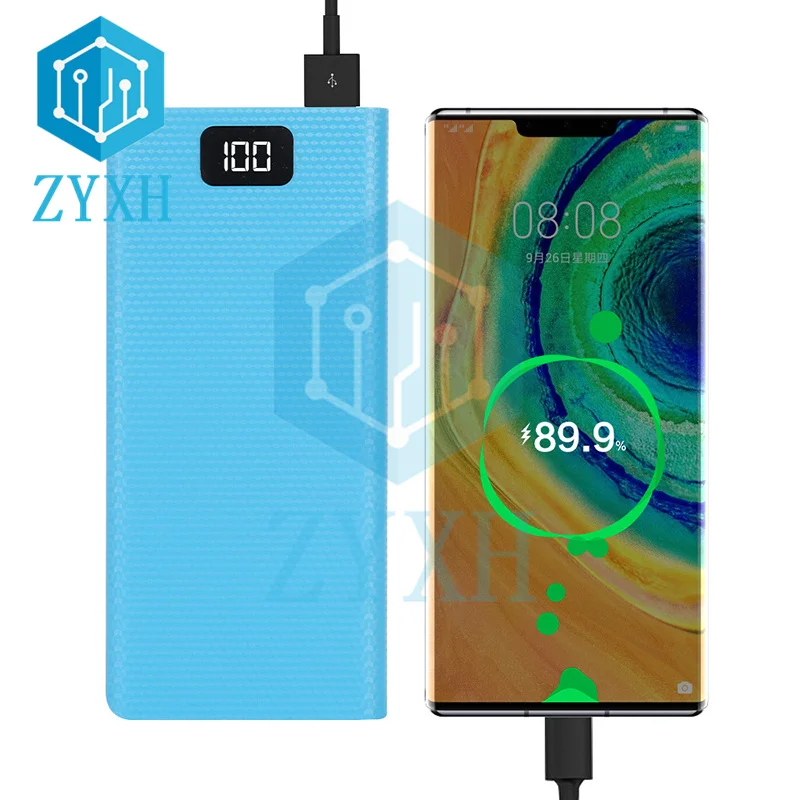 5V 2A 8*18650 Power Bank Case Holder Portable 8X18650 Kotak Charger Baterai USB LED Cangkang Penyimpanan Indikator DIY