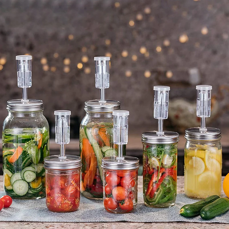 86mm/70mm Wide Mouth Mason Jar Fermentation Lid Keep Food Submerged Kit