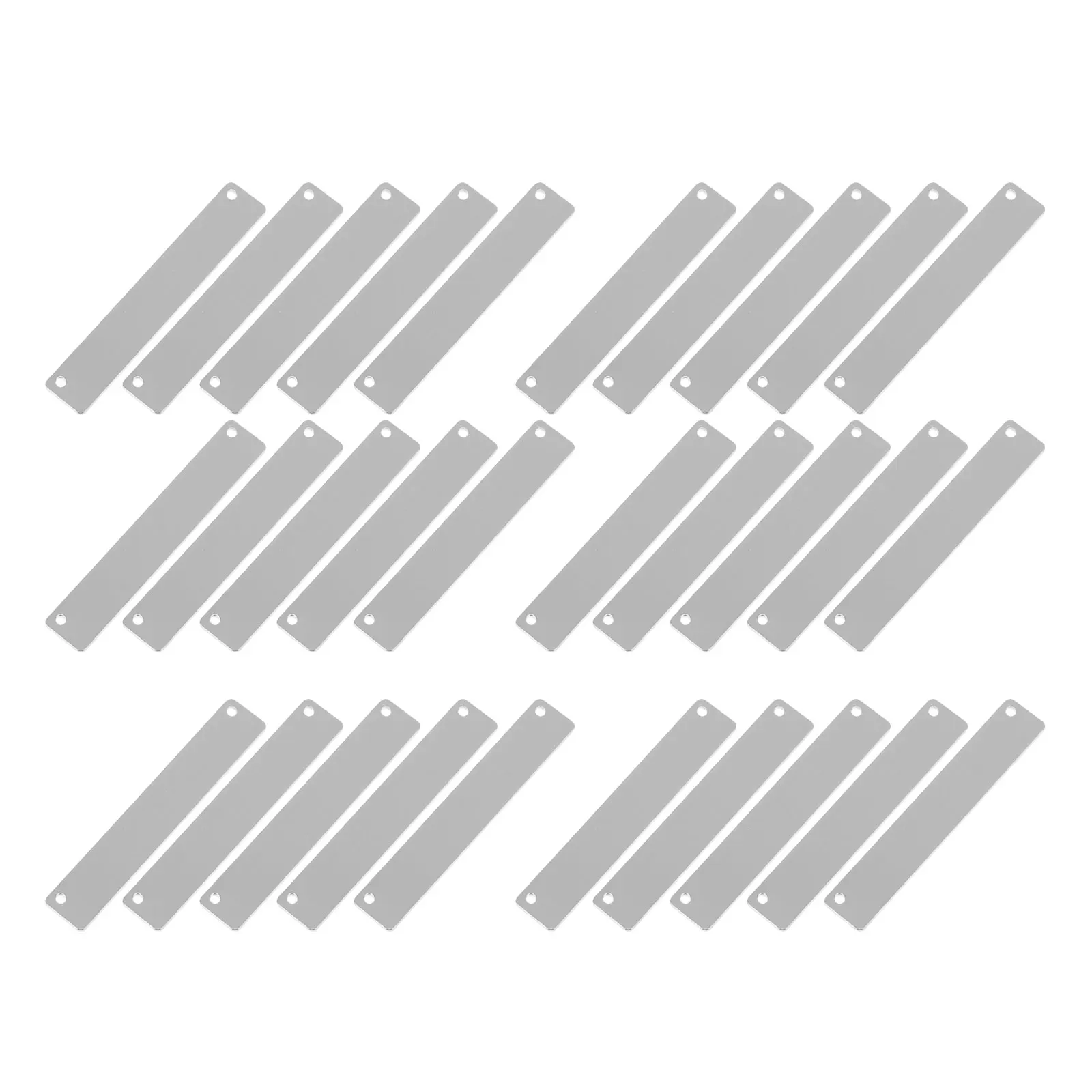 

30pcs DIY Jewelry Copper Strip Pendants Lettering Necklace Keychain Charms Craft Supplies Homemade Accessories