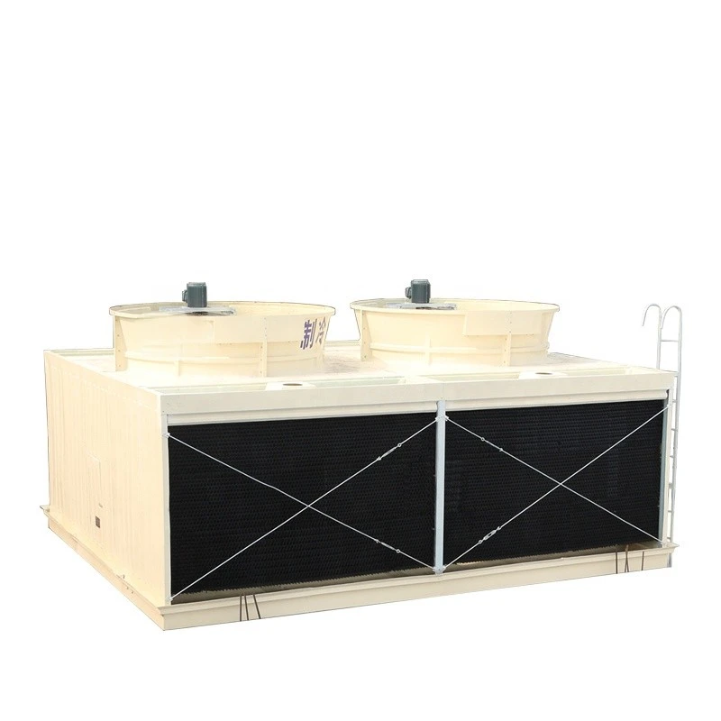 Industrial Square Cross Flow Water Cooling Tower 100T Capacity Wholesale Price Metal Construction Motor Metal