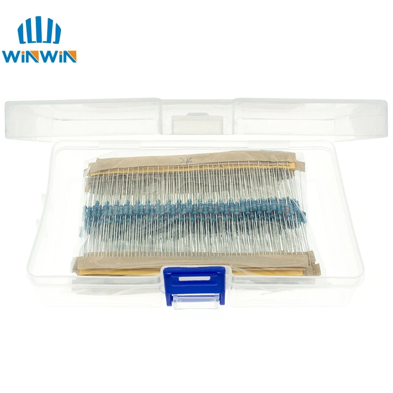 300pcs 600pcs 1/4W Resistance 1% 30 Kind Each 10pcs/20pcs Film Resistor Assorted Kit with box