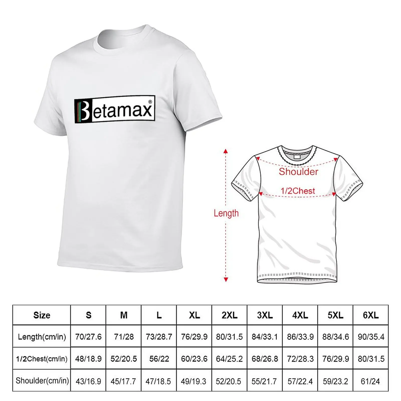 تي شيرت بشعار Betamax تي شيرت رجالي تي شيرت قطني مع تي شيرت مطبوع #2