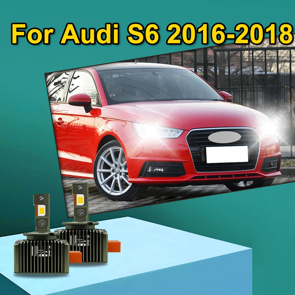

2 светодиодных фар HID для Audi S6 2016 2017 2018 Canbus 30000LM D5S, автоматические лампы для фар, двусторонние, 110 Вт, CSP 3570, чип, автомобильная лампа