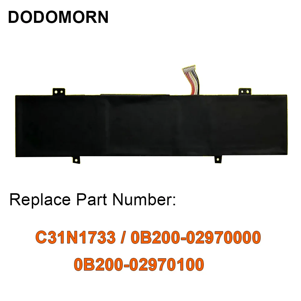 DODOMORN 11.55V 42Wh C31N1733 Laptop Battery For Asus VivoBook Flip 14 TP412UA TP412FA Series 0B200-02970000 0B200-02970100