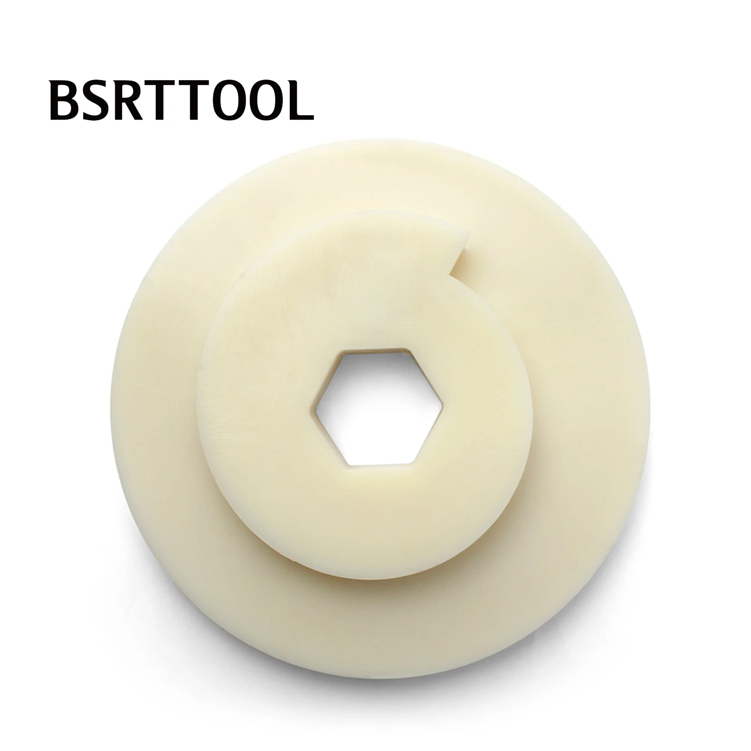 BSRTTOOL Snail Lock Back Holder White Plastic Backer PadsFor Polishing Pads Plastic Self Gripping Hook & Loop Backing Disc