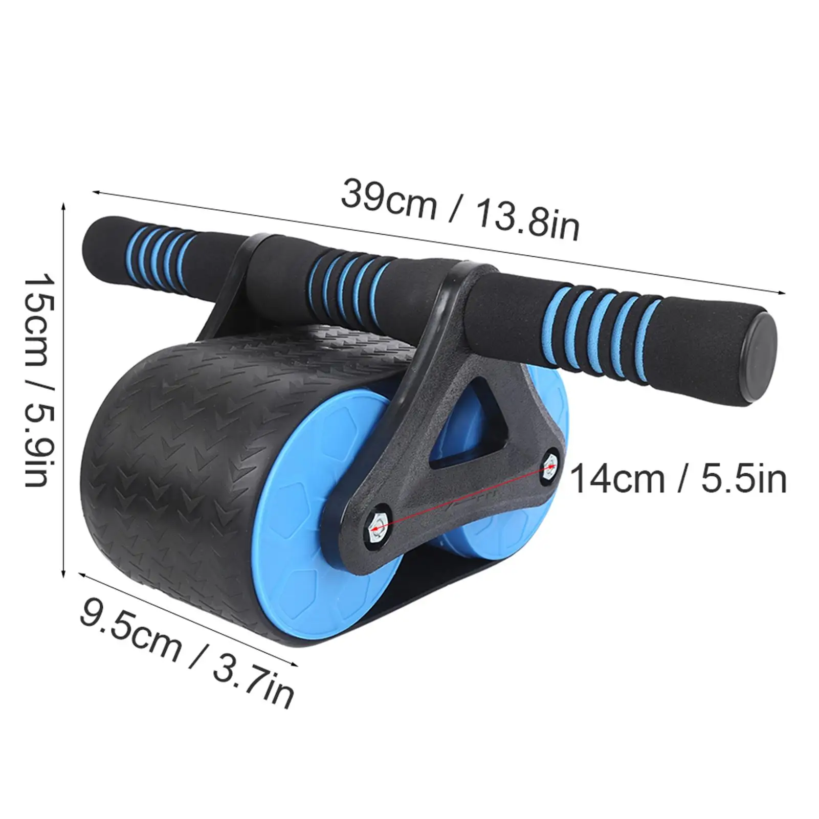 2 عجلات الأسطوانة معدات itness مريحة قابل للتعديل تمارين البطن جودة عالية للياقة البدنية للمنزل ممارسة الرياضة الصالة الرياضية #5