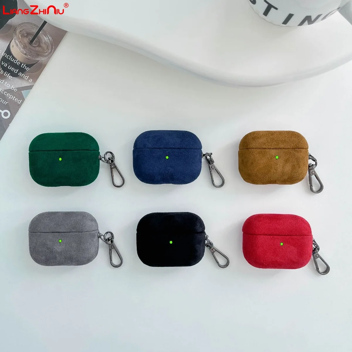 

Чехол из алькантары для AirPods Pro3 (2025), роскошный кожаный защитный чехол для наушников AirPods 4, 3-го поколения, для AirPods Pro1/Pro2