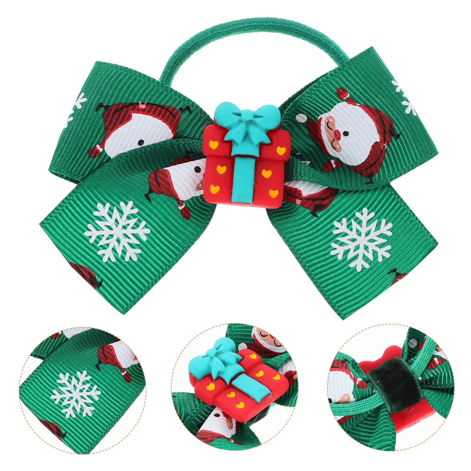 2Pcs Christmas Hair Accessories Bow Scrunchies Soft Comfortable Hair Elastic Bands for Women Themed Parties Cosplay