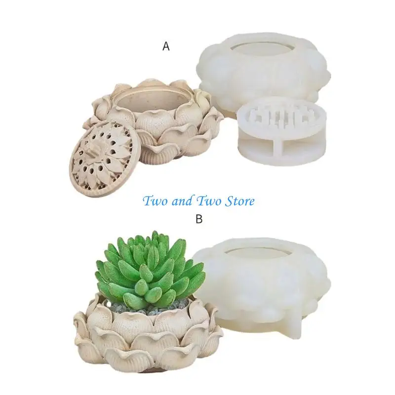 HX6F Tray Molds Silicone Censer Molds Perfect for Making Crafting Censer