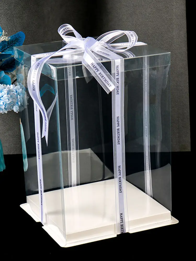 

Большая коробка для торта на день рождения, полностью прозрачная, двухслойная, 6 дюймов, 8 дюймов, 0 дюймов, 2 дюйма, однослойная, двухслойная, высокая коробка для торта