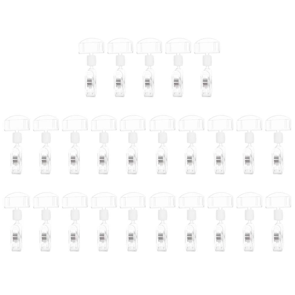 25 Pcs Pop Advertising Clip Retail Sign Holder Merchandise Price Clips Display Label on Rack Shelf