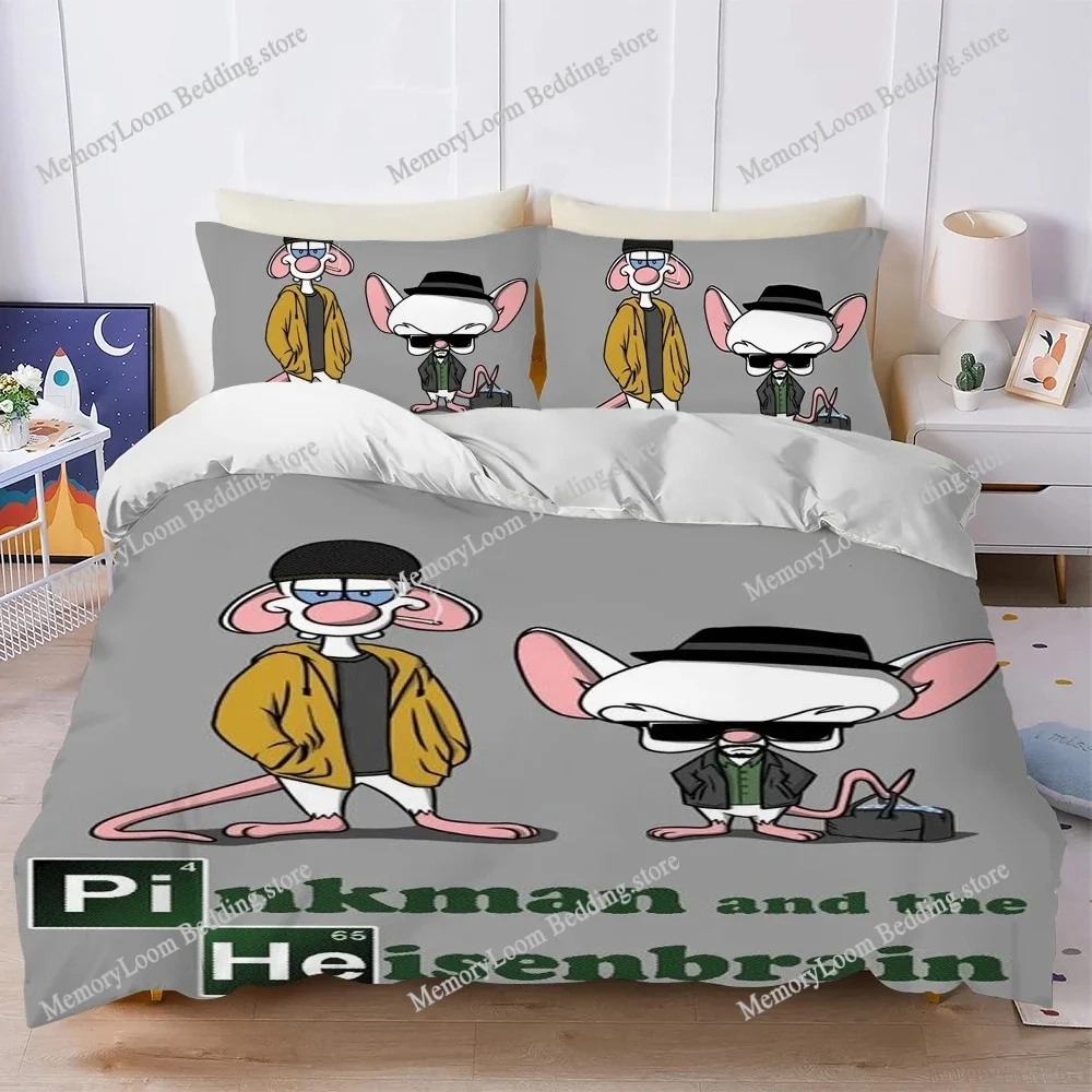 

Pinky and the Brain Duvet Cover Set Home Style Bedding Soft Laundry Cotton Bed Student Dormitory Gift Home Textileextile