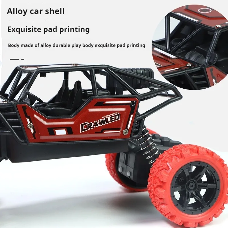 Kids Toys Large 19cm Alloy Pull-back Off-road Vehicle Shock-resistant Four-wheel Drive Big Castor Climbing Car Model Gift Box