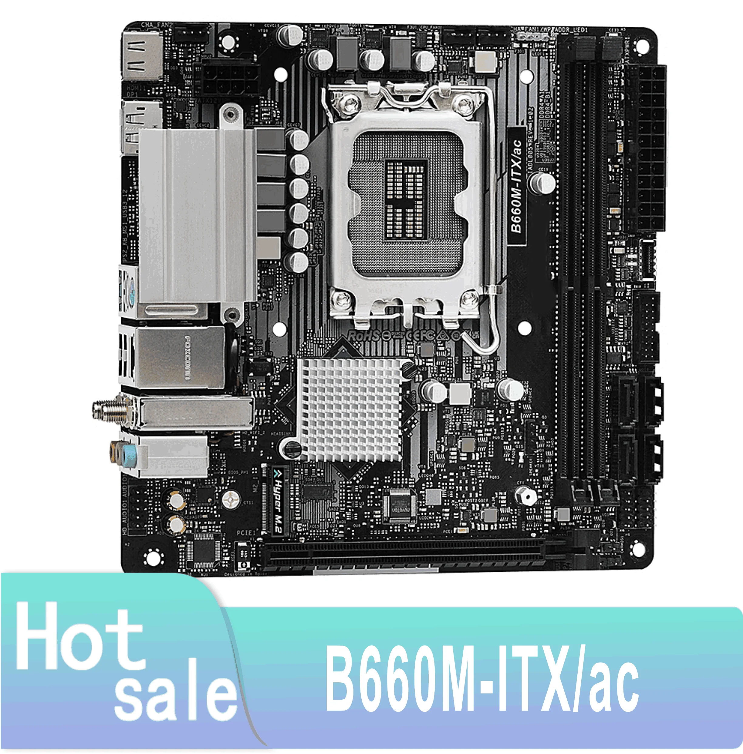 B660M-ITX/ac Original Desktop B660 DDR4 Motherboard LGA 1700 Support 12400F 12400 i3 12100F