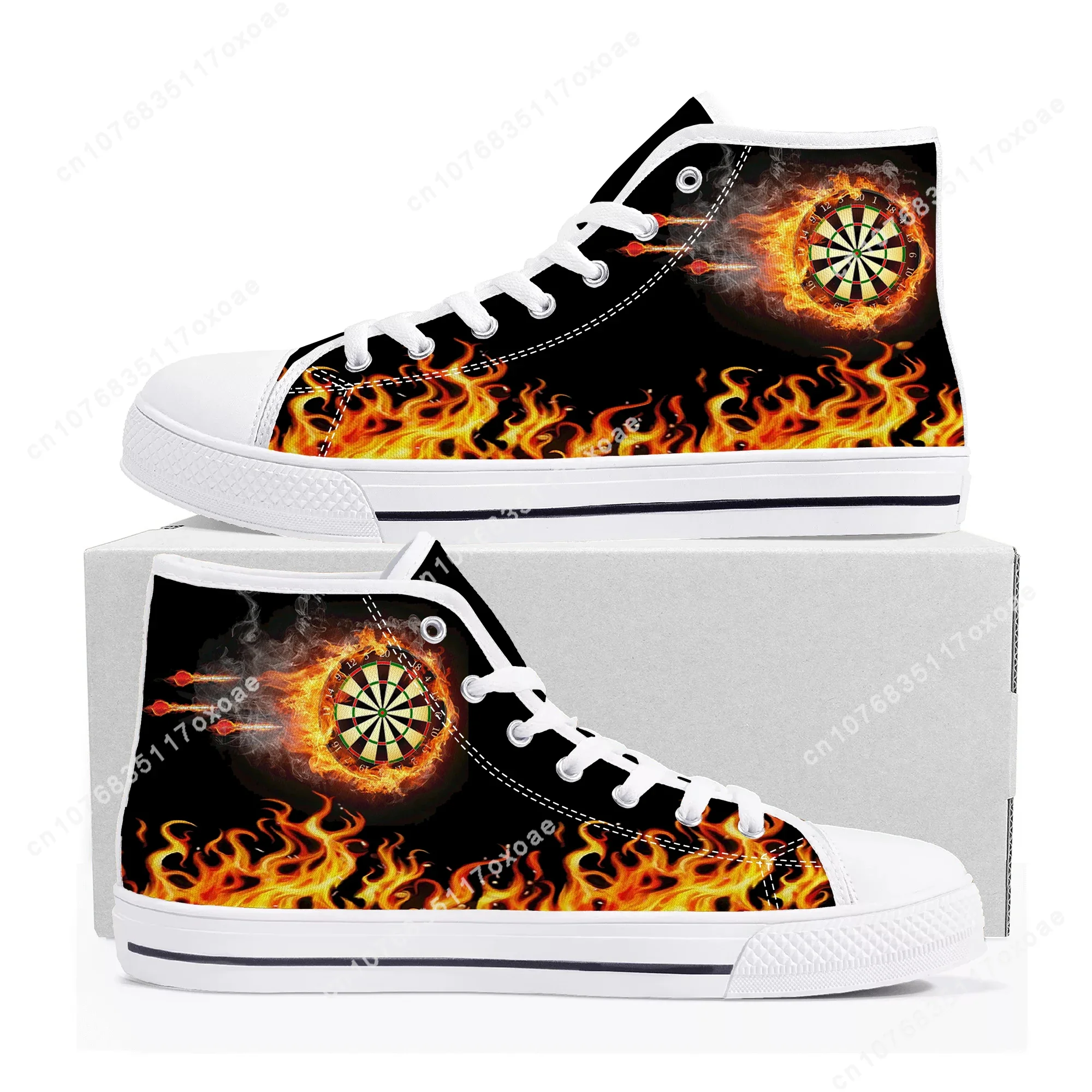 Love Gift Darts Player High Top Sneakers Mens Womens Teenager High Quality Canvas Sneaker couple Casual Shoe Customize Shoes