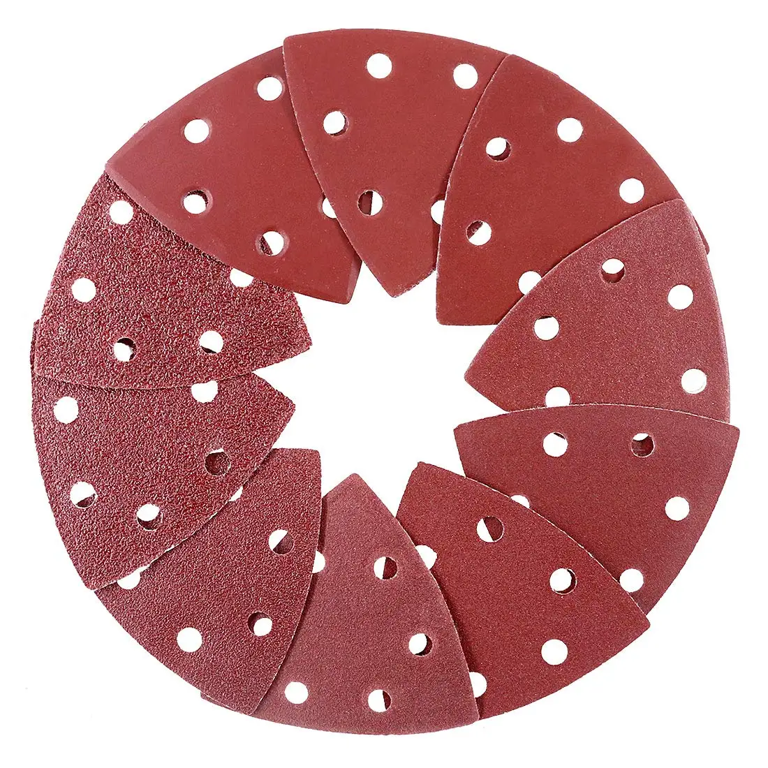 40/60/80/100/120~400 Grits Triangle Sanding Pads Hook & Loop of Each Fit 3.5 Inch Triangular Oscillating Multi Tool Sanding Pads