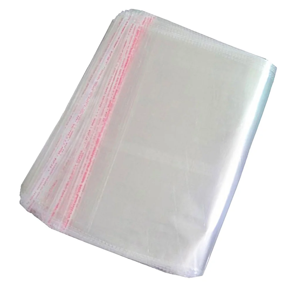 

100 Pcs Clear Plastic Bags Grip Peel & Seal Strong Packing Self Adhesive Cellophane Bag 25 * 40cm