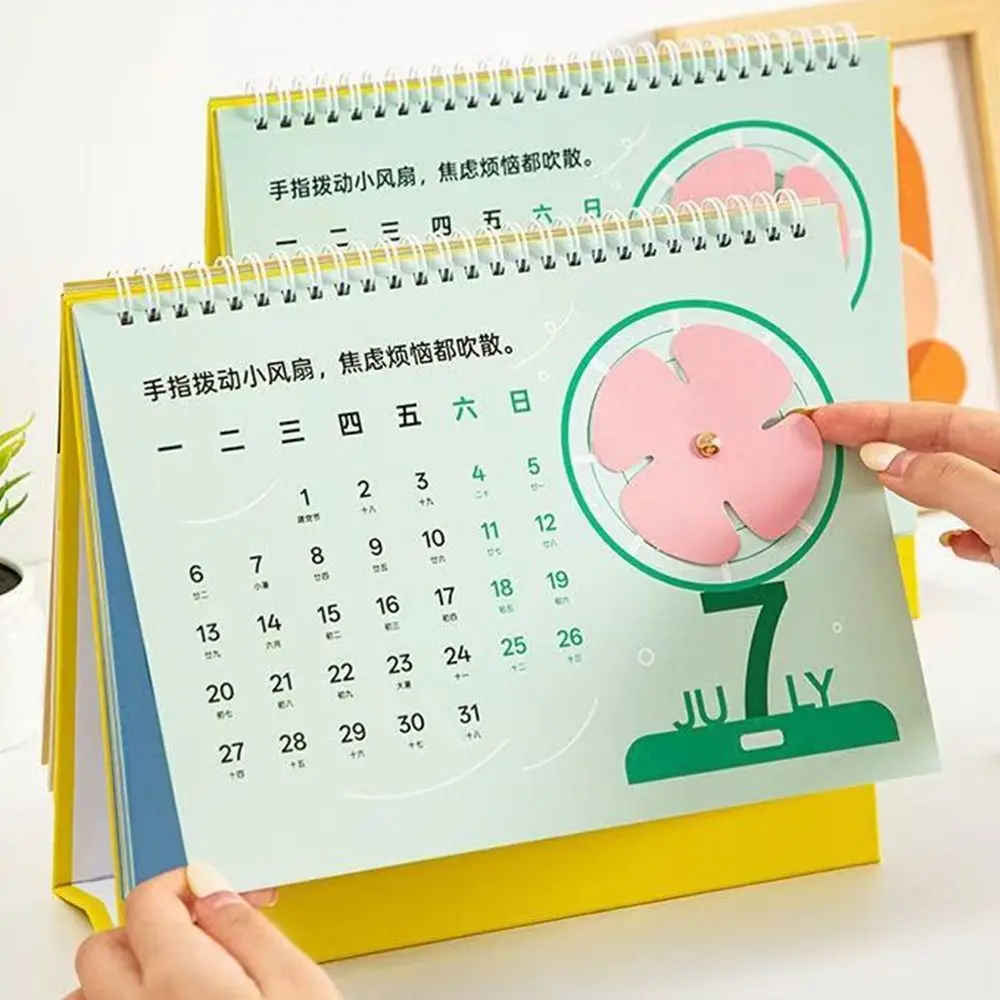 Kawaii 2026 Calendar To Relieve Stress Desktop Decoration 365 Days Planner Sheet Simple Schedule Organizer Office Supplies