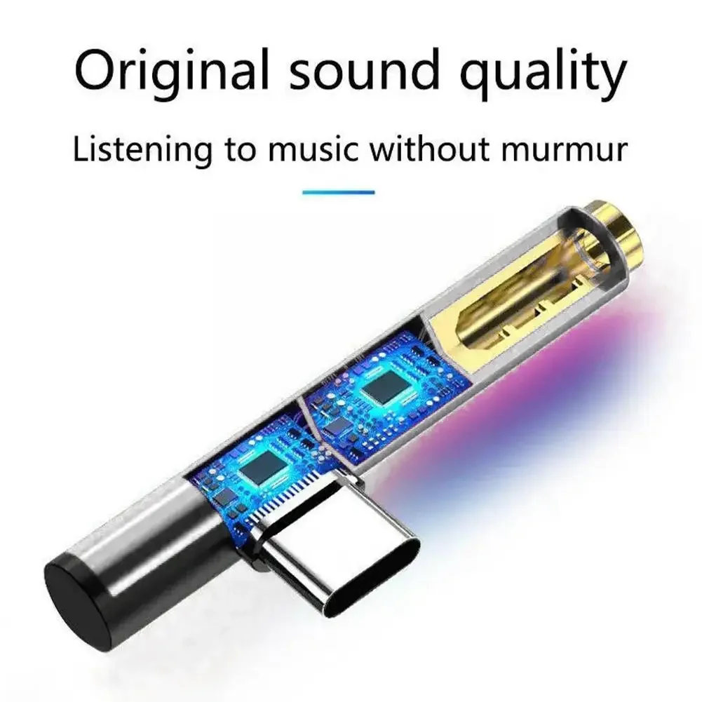 USB Type C 3.5 Jack Earphone Adapter USB C To 3.5mm Headphones AUX Audio Adapter Cable For Huawei Type C To 3.5mm