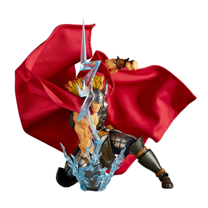 18Cm Pvc Kaiyodo The God of Thunder Thor Thor Odinson Anime Action Figure Movable Joint Garage Kit Model Doll Gift Toys