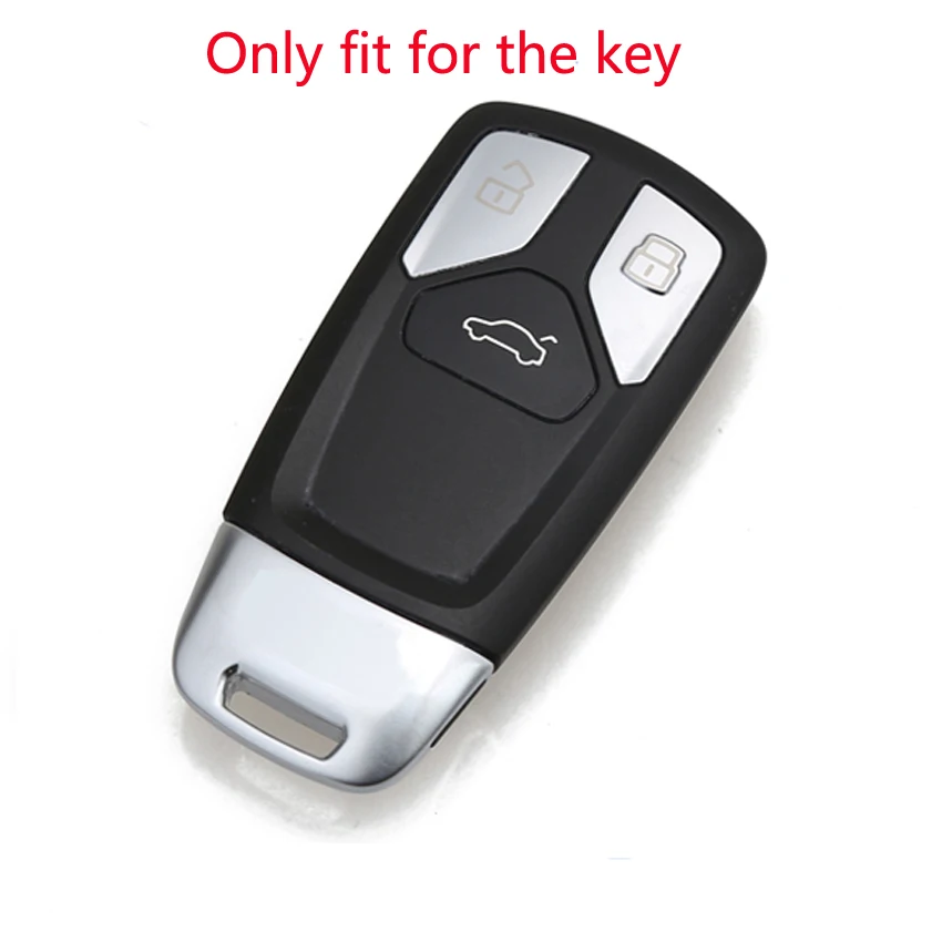 Xinyuexin Silicone Rubber 3 Button Car Key Cover Case For Audi 2016 2017 2018 A4 B9 Q7 4m TT 8S Smart Key In Black Car-styling image 2