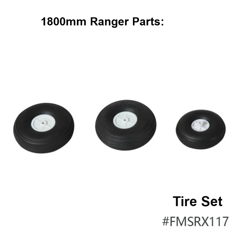 FMSRC 1800mm 1.8m Ranger Front and Rear Tire Set FMSRX117 RC Airplane Hobby Model Plane Avion Spare Parts Accessories