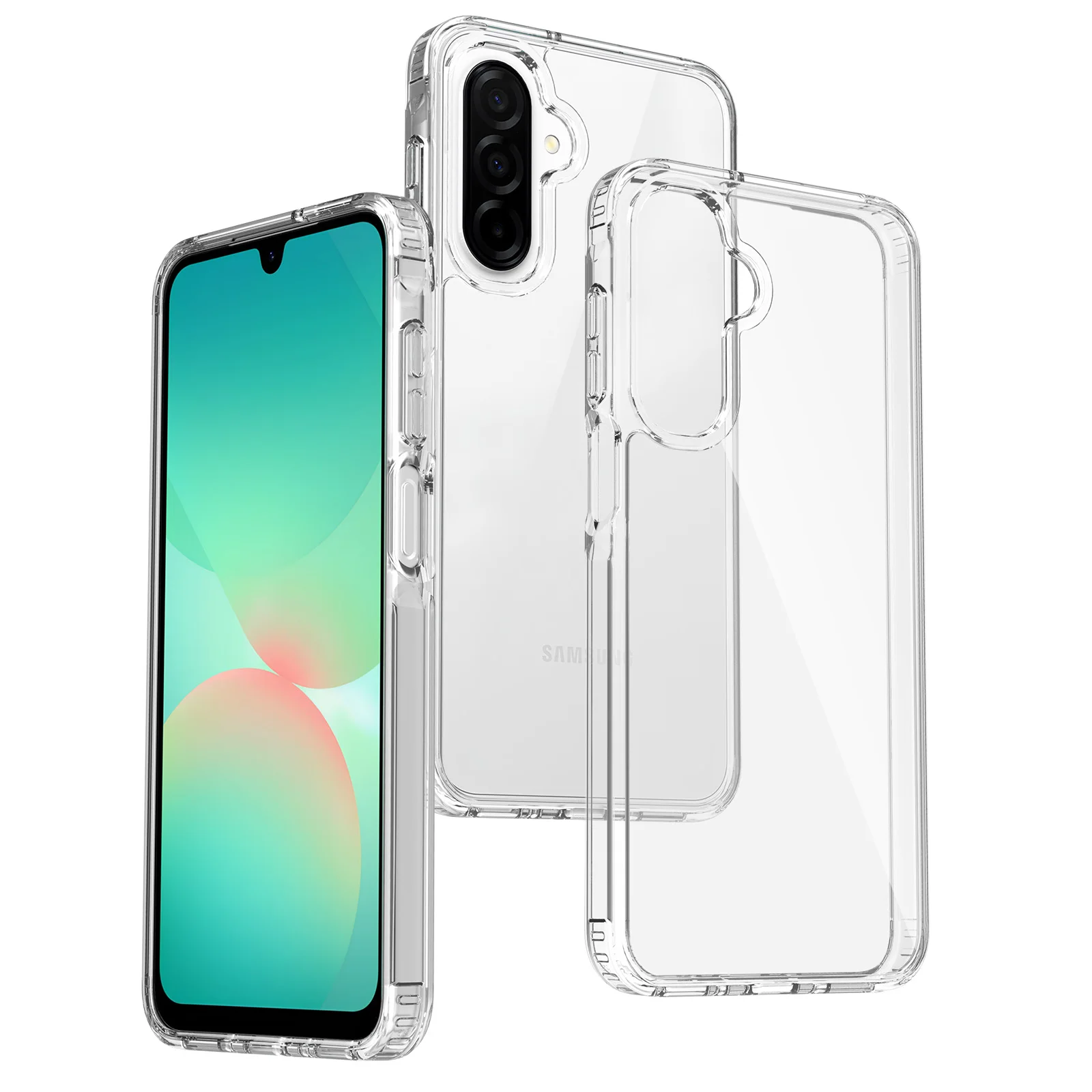 Transparent Crystal Phone Case For Samsung Galaxy A18 A17 A27 A37 A57 A16 A26 A36 A56 A15 A25 A35 A55 5G TPU Plastic Back Cover