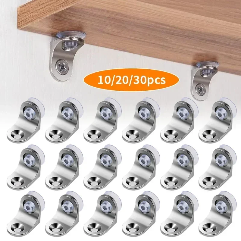 10/20/30pcs Partition Bracket, Glass Board Bracket, with Suction Cup Board Holder, Used for Cabinets, Wardrobes, Bookshelves
